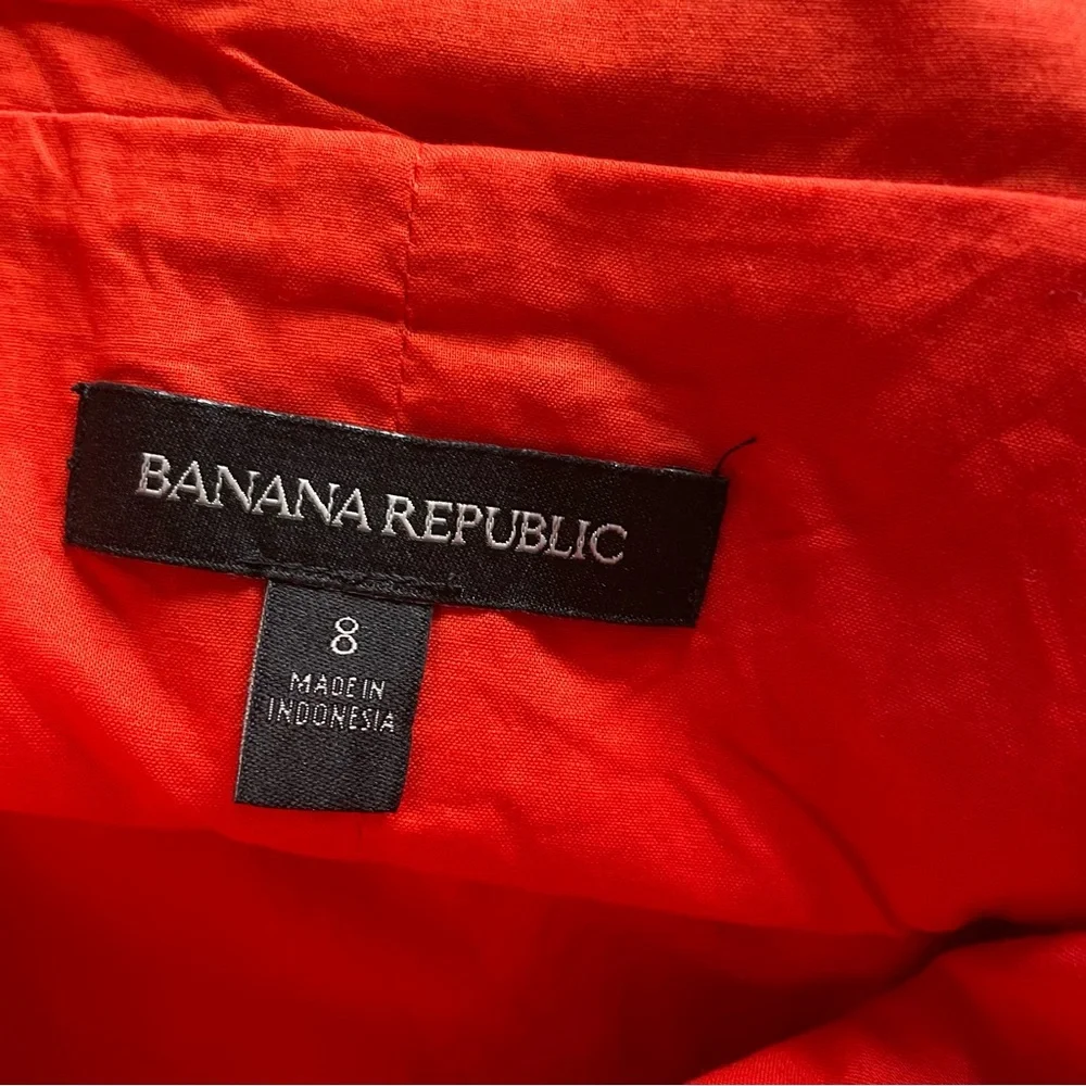 Banana Republic Aline Fitted‎ Linen Dress Sz 8 Red Pencil summer Feminine Lolita